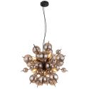 Lustra suspendata design modern UDO 6L negru/fumuriu
