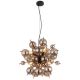 Lustra suspendata design modern UDO 6L negru/fumuriu