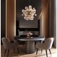 Pendule, Lustre suspendate - Lustra suspendata design modern UDO 6L negru/fumuriu