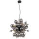 Pendule, Lustre suspendate - Lustra suspendata design modern UDO 6L negru/fumuriu