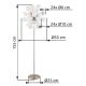 Lampadare - Lampadar design modern UDO 6L nickel/alb