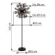 Lampadare - Lampadar design modern UDO 6L negru/fumuriu