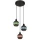 Pendule, Lustre suspendate - Lustra suspendata design modern ZUMBA 3L negru/multicolor