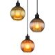 Pendule, Lustre suspendate - Lustra suspendata design modern ZUMBA 3L negru/multicolor