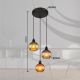 Pendule, Lustre suspendate - Lustra suspendata design modern ZUMBA 3L negru/multicolor