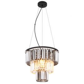 Pendule, Lustre suspendate - Lustra suspendata design modern NAXIS 3L negru/fumuriu