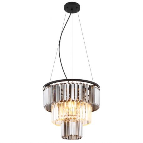 Pendule, Lustre suspendate - Lustra suspendata design modern NAXIS 3L negru/fumuriu
