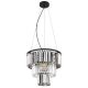 Pendule, Lustre suspendate - Lustra suspendata design modern NAXIS 3L negru/fumuriu