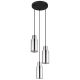 Pendule, Lustre suspendate - Lustra suspendata design modern LIDARIA 3L negru/fumuriu