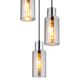 Pendule, Lustre suspendate - Lustra suspendata design modern LIDARIA 3L negru/fumuriu