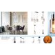 Pendule, Lustre suspendate - Lustra suspendata design modern LIDARIA 3L negru/fumuriu