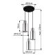 Pendule, Lustre suspendate - Lustra suspendata design modern LIDARIA 3L negru/fumuriu