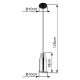 Pendule, Lustre suspendate - Pendul design modern LIDARIA negru/fumuriu