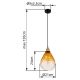 Pendule, Lustre suspendate - Pendul design decorativ SALVY D-21cm negru/chihlimbar