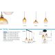 Pendule, Lustre suspendate - Pendul design decorativ SALVY D-15cm negru/chihlimbar