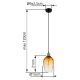 Pendule, Lustre suspendate - Pendul design decorativ SALVY D-15cm negru/chihlimbar