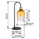 Veioze - Veioza design decorativ SALVY negru/chihlimbar