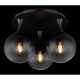Plafoniere - Plafoniera design modern DALTON 3L negru/fumuriu