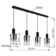 Pendule, Lustre suspendate - Lustra suspendata design modern FLORENTINA 4L