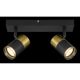 Plafoniere cu spoturi, Spoturi aplicate - Plafoniera cu 2 Spoturi directionabile BRISBON negru/cupru