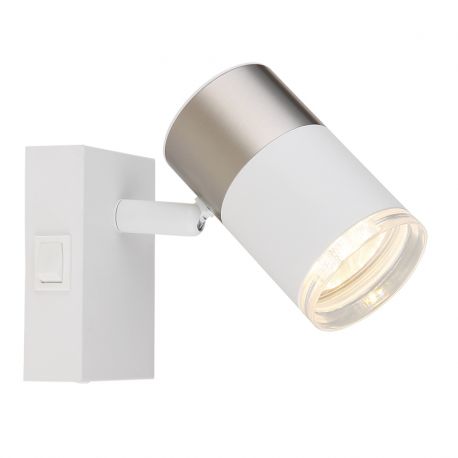 Aplice cu Spot - Aplica cu Spot directionabil BRISBON nickel/alb