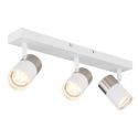 Plafoniera cu 3 Spoturi directionabile BRISBON nickel/alb