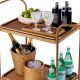 Masute Living - Gheridon, Masuta cu roti din ratan design LUX Pescara