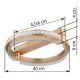Lustre aplicate - Lustra LED aplicata design circular cu telecomanda BLONDIE D-40cm