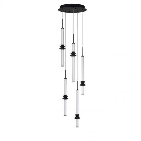 Pendule, Lustre suspendate - Lustra cu 5 pendule LED design modern ATMOSFERA