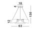 Pendule, Lustre suspendate - Lustra LED suspendata design modern AIDER, 63cm