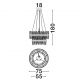 Candelabre, Lustre - Lustra suspendata eleganta design modern Crown 75cm
