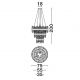 Candelabre, Lustre - Lustra suspendata eleganta design modern Crown 75cm