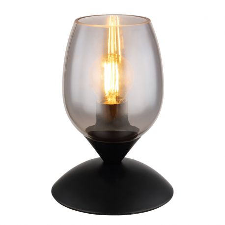Veioze - Veioza/Lampa de masa design decorativ KUWAITA negru/fumuriu