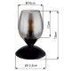 Veioze - Veioza/Lampa de masa design decorativ KUWAITA negru/fumuriu