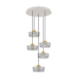 Pendule, Lustre suspendate - Lustra cu 5 pendule LED design modern KEROS