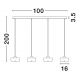 Pendule, Lustre suspendate - Lustra cu 4 pendule LED design modern KEROS