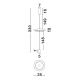 Lampadare - Lampadar LED suspendat de tavan OLOS, H-330cm