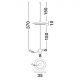 Lampadare - Lampadar LED suspendat de tavan OLOS, H-370cm