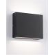 Aplice - Aplica LED iluminat exterior ambiental IP54 TICK II negru