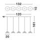 Pendule, Lustre suspendate - Lustra cu 5 pendule LED design modern Morfi