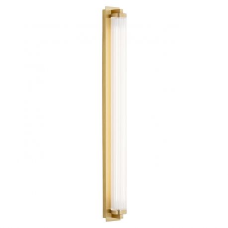 Aplice, corpuri de iluminat pentru pereti - Aplica de perete LED eleganta realizata manual Hampton alama periata
