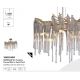 Candelabre, Lustre - Lustra deosebita cu picaturi din sticla suspendate Heritage 5Lt