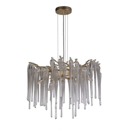 Candelabre, Lustre - Lustra deosebita cu picaturi din sticla suspendate Heritage 5Lt