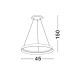 Pendule, Lustre suspendate - Lustra LED suspendata design modern circular ORMI alba D-45cm