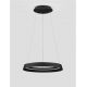 Pendule, Lustre suspendate - Lustra LED suspendata design modern circular ORMI negru D-45cm