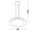 Pendule, Lustre suspendate - Lustra LED suspendata design modern EPOSI negru/auriu