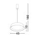 Pendule, Lustre suspendate - Lustra LED suspendata design modern SIGI D-45cm