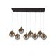 Pendule, Lustre suspendate - Lustra cu 8 pendule LED design modern minimalist Alchemy