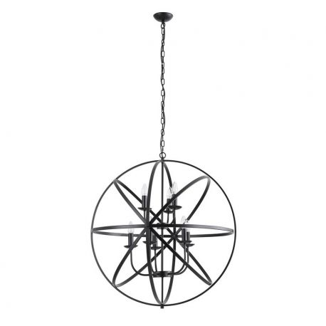 Candelabre, Lustre - Lustra suspendata stil traditional Orbit 8Lt, negru
