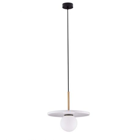 Pendule, Lustre suspendate - Pendul decorativ stil minimalist IDOR alb/opal